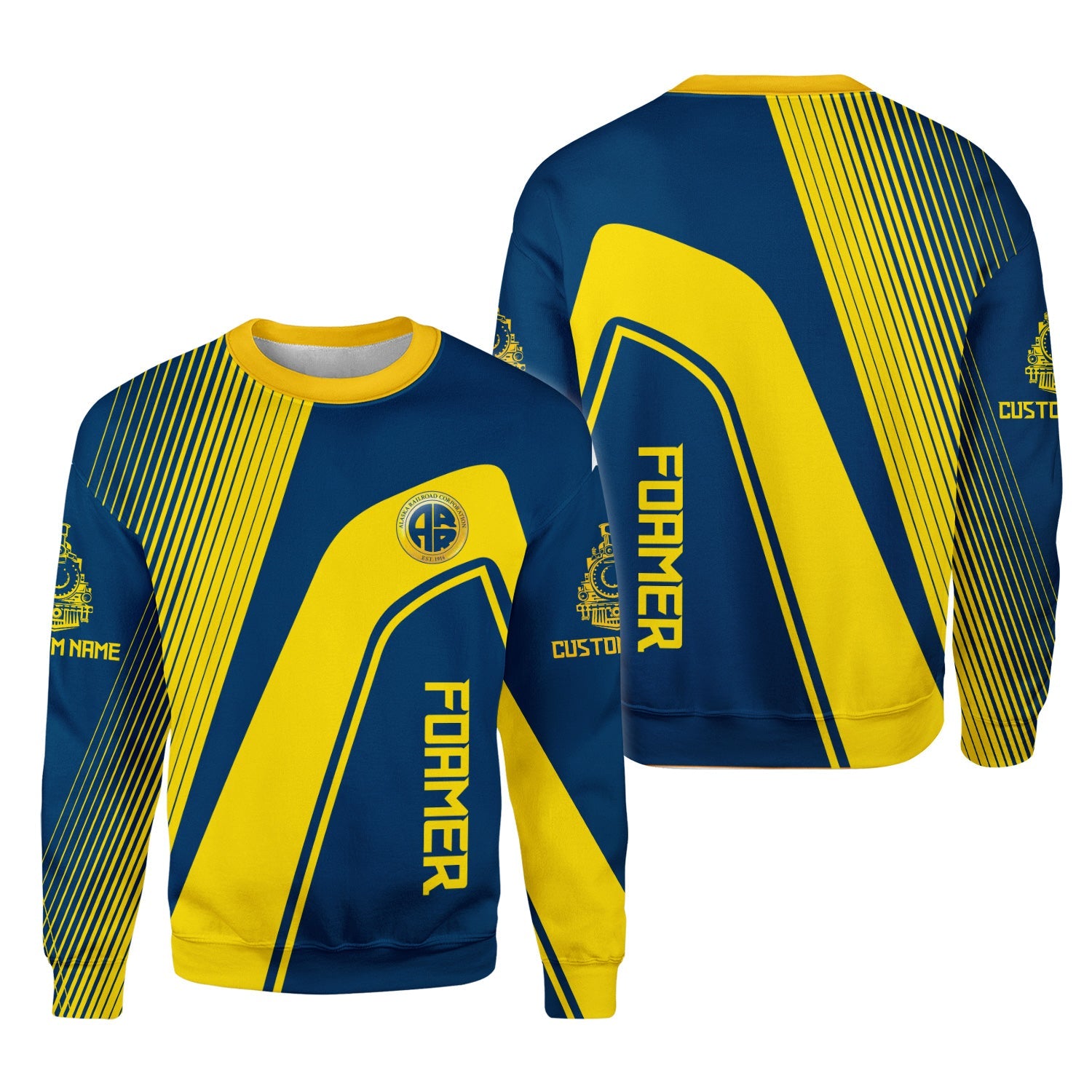 Railspirit Personalized Alaska Railroad Sweatshirt Vibrant Striking Style Shirt For Rail Enthusiasts