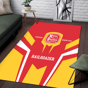 Railspirit Personalized Kansas City Southern Area Rug Custom Year Railroader Rug Gift Idea For Train Lover