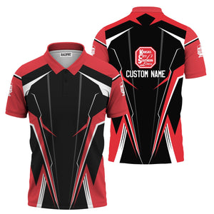 Railspirit Personalized Kansas City Southern Polo Shirt Lightning-Edge Design Train Shirt For Railroad Lovers