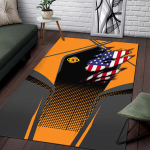 Railspirit Personalized Genesee & Wyoming Inc. Railroad Area Rug American Eagle Vintage Train Rug