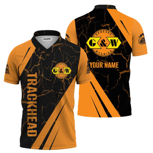 Railspirit Personalized Genesee & Wyoming Inc. Railroad Polo Shirt Crackle Texture Style Train Shirt For Trackhead