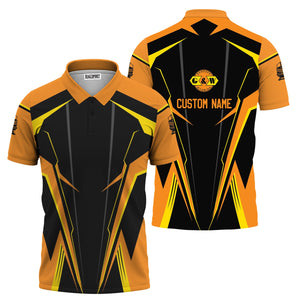 Railspirit Personalized Genesee & Wyoming Inc. Railroad Polo Shirt Lightning-Edge Design Train Shirt For Railroad Lovers