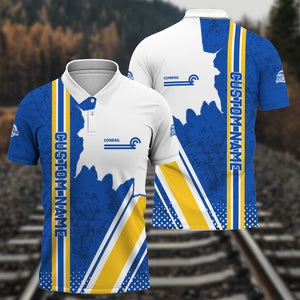Railspirit Personalized Conrail Railroad Polo Shirt All Over Printed Unisex Shirt