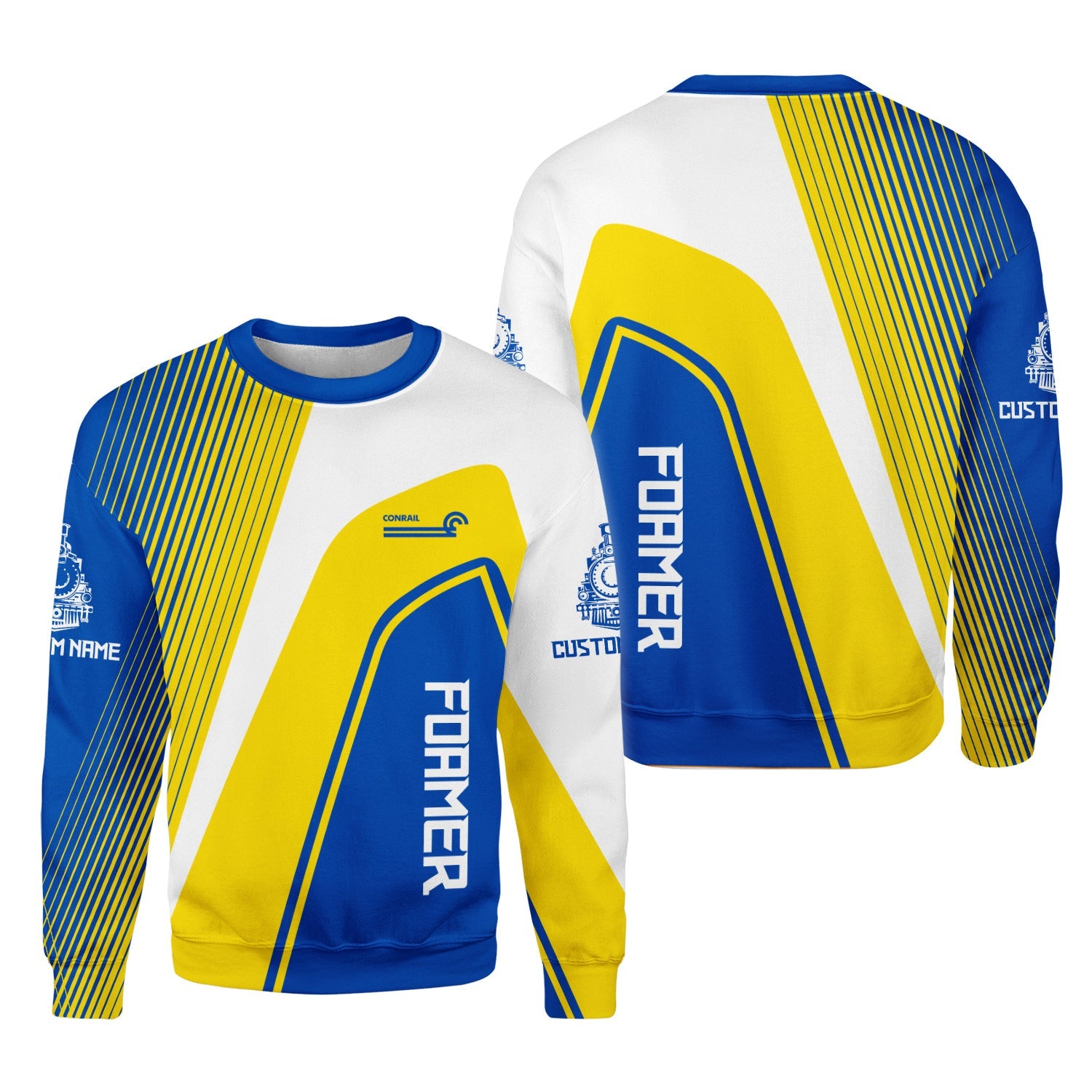 Railspirit Personalized Conrail Railroad Sweatshirt Vibrant Striking Style Shirt For Rail Enthusiasts
