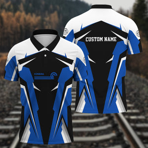 Railspirit Personalized Conrail Railroad Polo Shirt Strong Line Style Train Unisex Shirt All Over Print