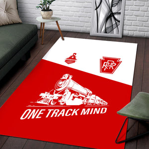 Railspirit Personalized Pennsylvania Railroad Area Rug One Track Mind Train Rug Gift Idea For Train Lover
