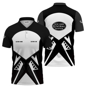 Railspirit Personalized New York Central Railroad Polo Shirt Vibriant Style with Custom Position Train Shirt