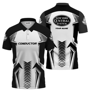Railspirit Personalized New York Central Railroad Polo Shirt Standout Style with Custom Position Train Shirt