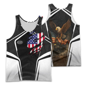 Railspirit Personalized New York Central Railroad Men Tank Top American Eagle Vintage Train Shirt