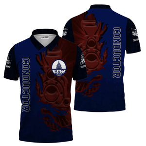 Railspirit Personalized Baltimore and Ohio Railroad Polo Shirt Blazing Style with Custom Position B&O Train Shirt