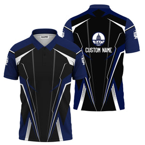 Railspirit Personalized Baltimore and Ohio Railroad Polo Shirt Lightning-Edge Design B&O Train Shirt For Railroad Lovers