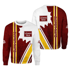 Railspirit Personalized Delaware, Lackawanna and Western Railroad Sweatshirt DL&W All Over Printed Unisex Shirt