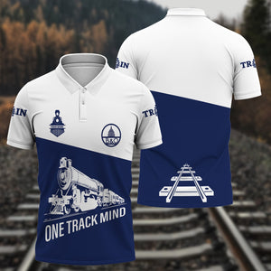 Railspirit Personalized Baltimore and Ohio Railroad Polo Shirt One Track Mind Unisex Train Shirt Gift Idea For Train Lover