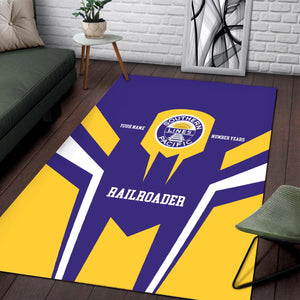 Railspirit Personalized Southern Pacific Railroad Area Rug Custom Year Railroader Rug Gift Idea For Train Lover
