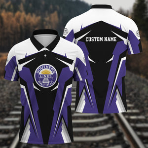 Railspirit Personalized Southern Pacific Railroad Polo Shirt Strong Line Style Train Unisex Shirt All Over Print