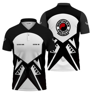 Railspirit Personalized Northern Pacific Railway Polo Shirt Vibriant Style with Custom Position Train Shirt