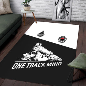 Railspirit Personalized Northern Pacific Railway Area Rug One Track Mind Train Rug Gift Idea For Train Lover