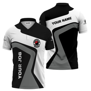 Railspirit Personalized Northern Pacific Railway Polo Shirt Unique Design with Custom Job Position Train Shirt