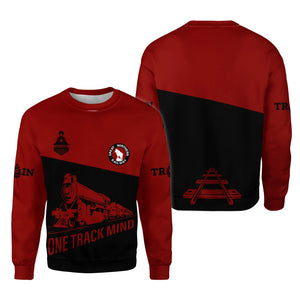 Railspirit Personalized Great Northern Railway Sweatshirt One Track Mind GNR Train Sweater Gift Idea For Train Lover