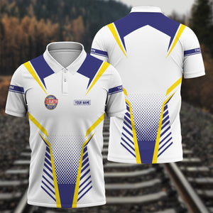 Railspirit Personalized Chicago, Burlington and Quincy Railroad Polo Shirt Unisex Train Shirt All Over Print