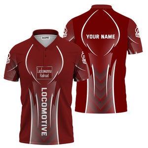 Railspirit Personalized Delaware, Lackawanna and Western Railroad Polo Shirt Striking Line Style DL&W Train Shirt For Locomotive Lovers