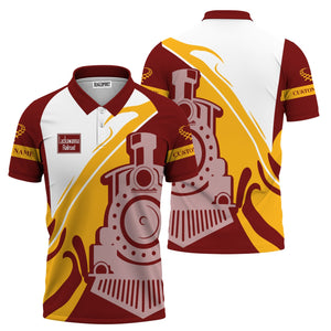 Railspirit Personalized Delaware, Lackawanna and Western Railroad Polo Shirt Flame-Inspired Style DL&W Shirt Gift Idea For Train Lovers