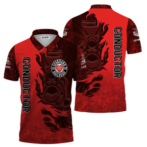 Railspirit Personalized Seaboard Air Line Railroad Polo Shirt Blazing Style with Custom Position Train Shirt