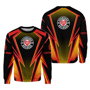 Railspirit Personalized Seaboard Air Line Railroad Sweatshirt Lightning Graphic Style Shirt Gift Idea For Train Lover