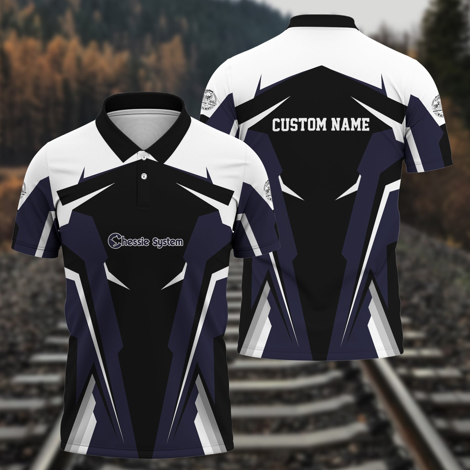 Railspirit Personalized Chessie System Railroad Polo Shirt Strong Line Style Train Unisex Shirt All Over Print