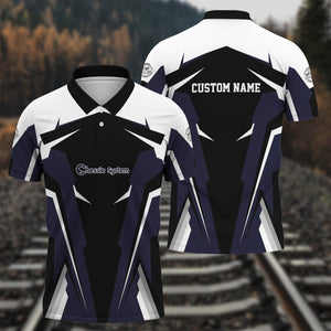 Railspirit Personalized Chessie System Railroad Polo Shirt Strong Line Style Train Unisex Shirt All Over Print
