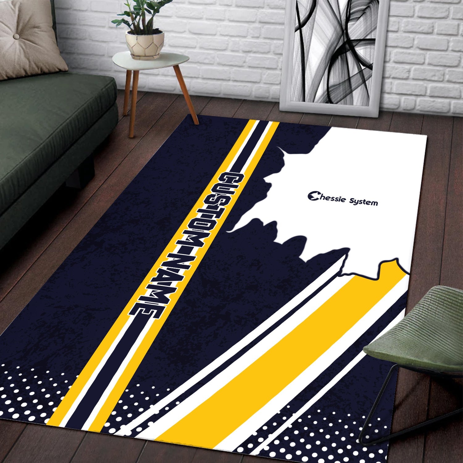 Railspirit Personalized Chessie System Railroad Area Rug Vintage All Over Printed Rug