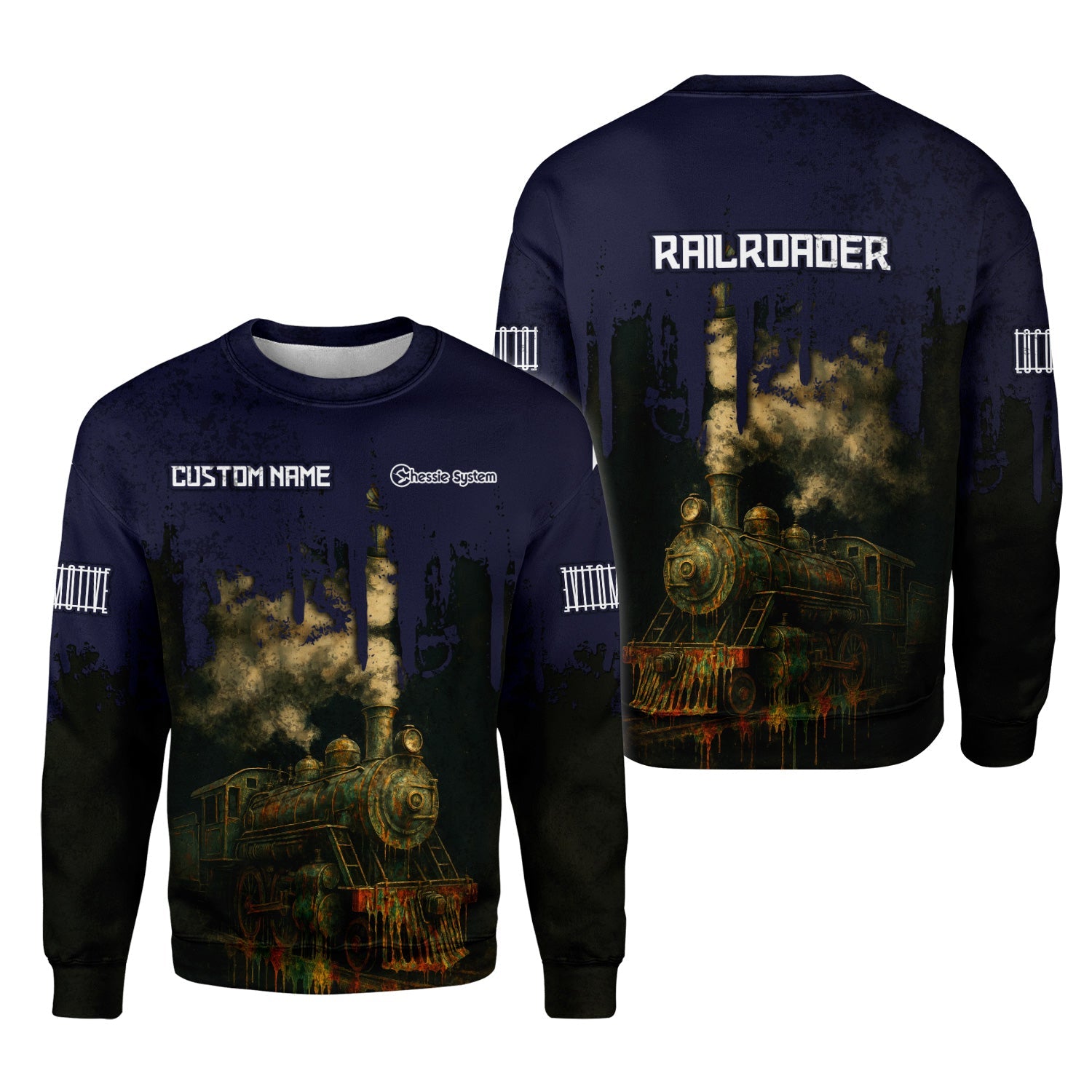 Railspirit Personalized Chessie System Railroad Sweatshirt Vintage Train Art Style Shirt For Locomotive Fans