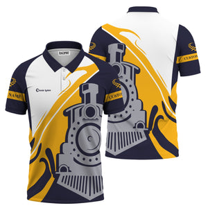 Railspirit Personalized Chessie System Railroad Polo Shirt Flame-Inspired Style Shirt Gift Idea For Train Lovers