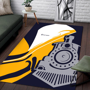 Railspirit Chessie System Railroad Area Rug Flame-Inspired Style Rug Gift Idea For Train Lovers