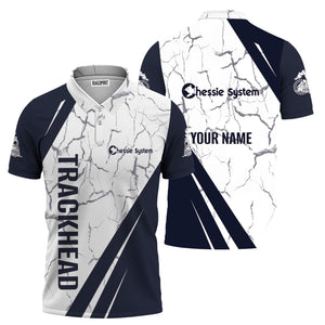 Railspirit Personalized Chessie System Railroad Polo Shirt Crackle Texture Style Train Shirt For Trackhead