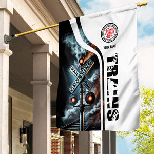 Railspirit Personalized Atlantic Coast Line Railroad Garden Flag Railroad Crossing Sign Flag All Over Print