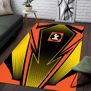 Railspirit Illinois Central Railroad Area Rug Lightning Graphic Style Rug Gift Idea For Train Lover