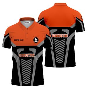 Railspirit Personalized Illinois Central Railroad Polo Shirt Track-Inspired with Custom Job Position  Train Shirt