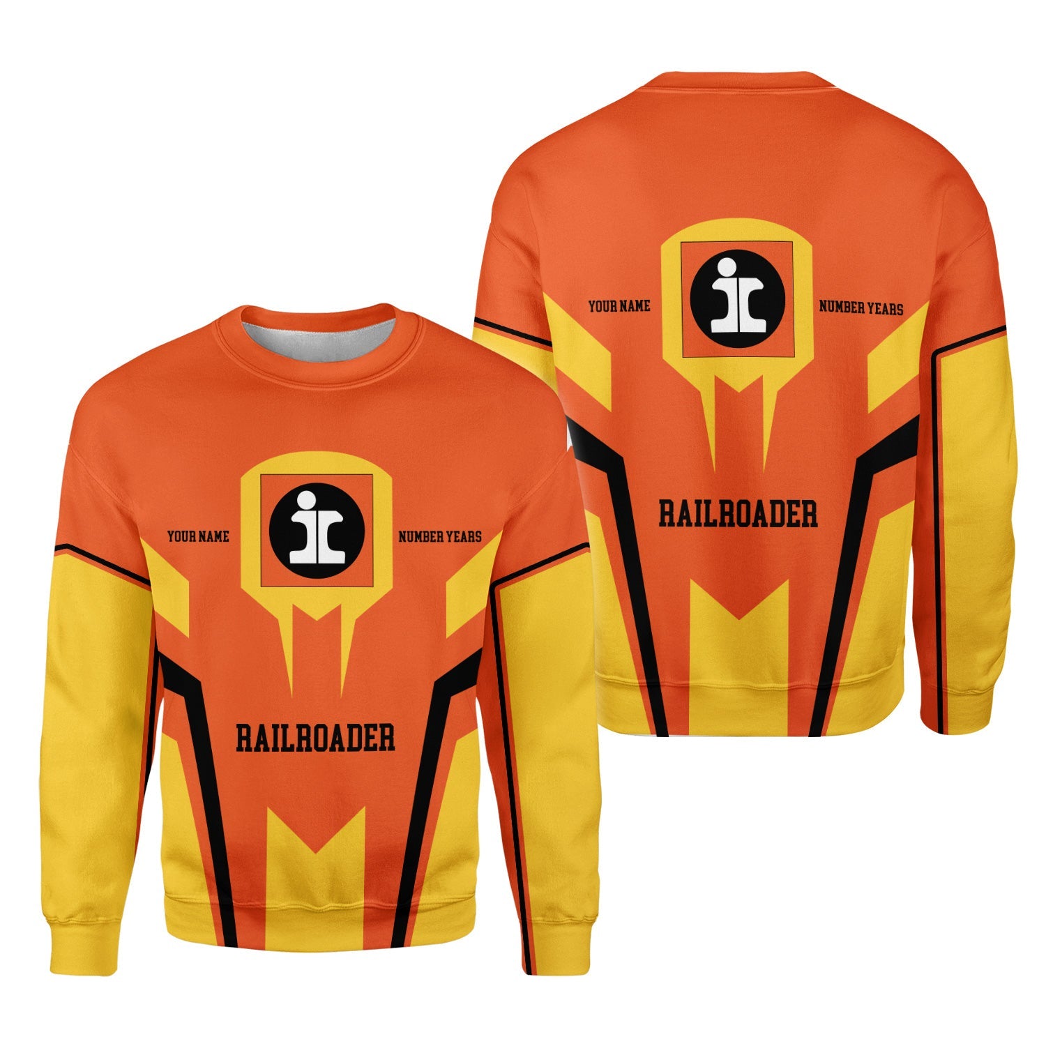 Railspirit Personalized Illinois Central Railroad Sweatshirt Custom Year Railroader Shirt Gift Idea For Train Lover