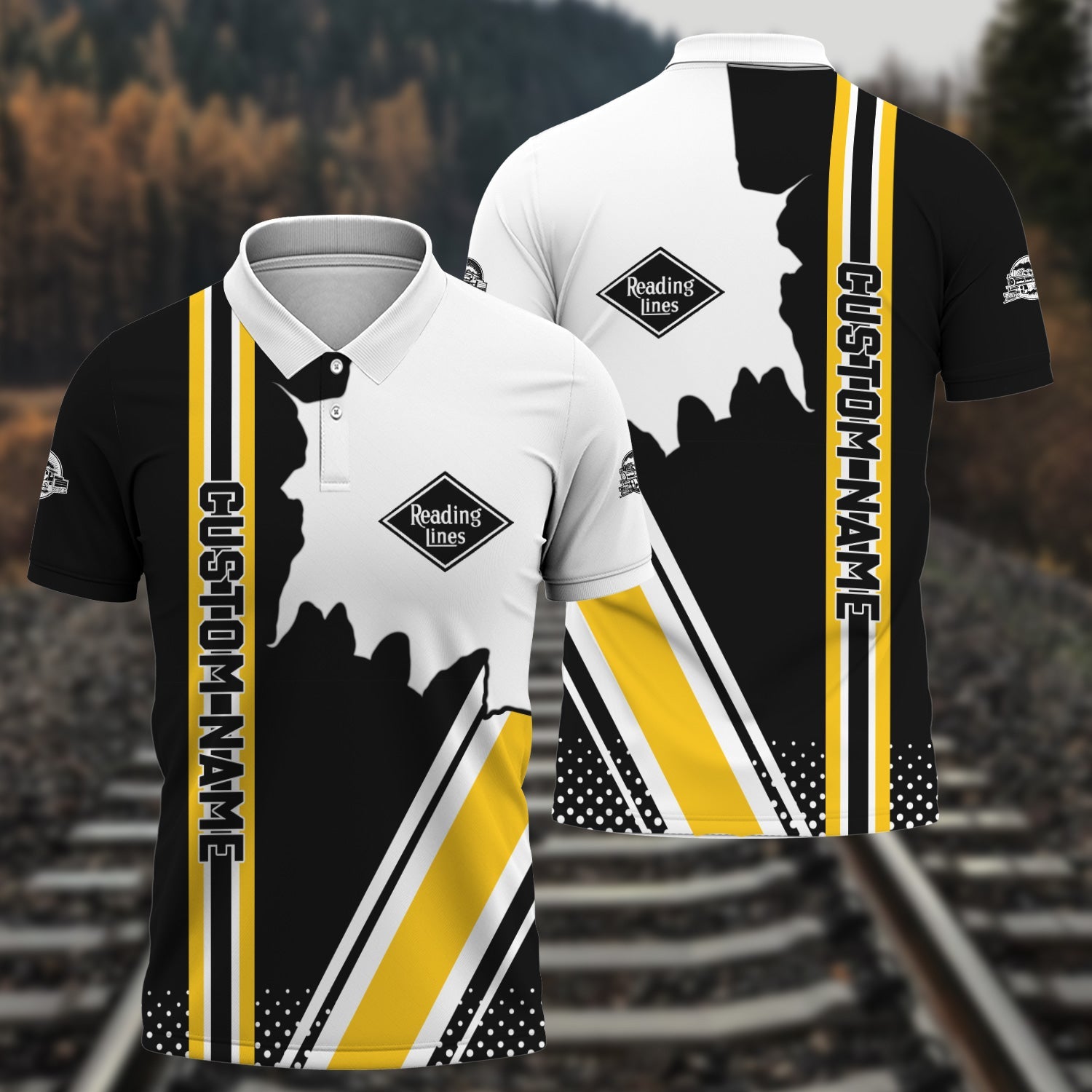 Railspirit Personalized Reading Railroad Polo Shirt All Over Printed Unisex Shirt
