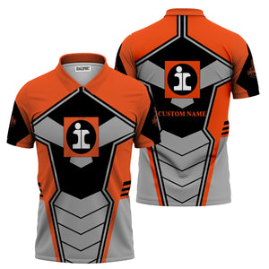 Railspirit Personalized Illinois Central Railroad Polo Shirt Engine-Inspired Style Train Shirt for Railroad Fanatic