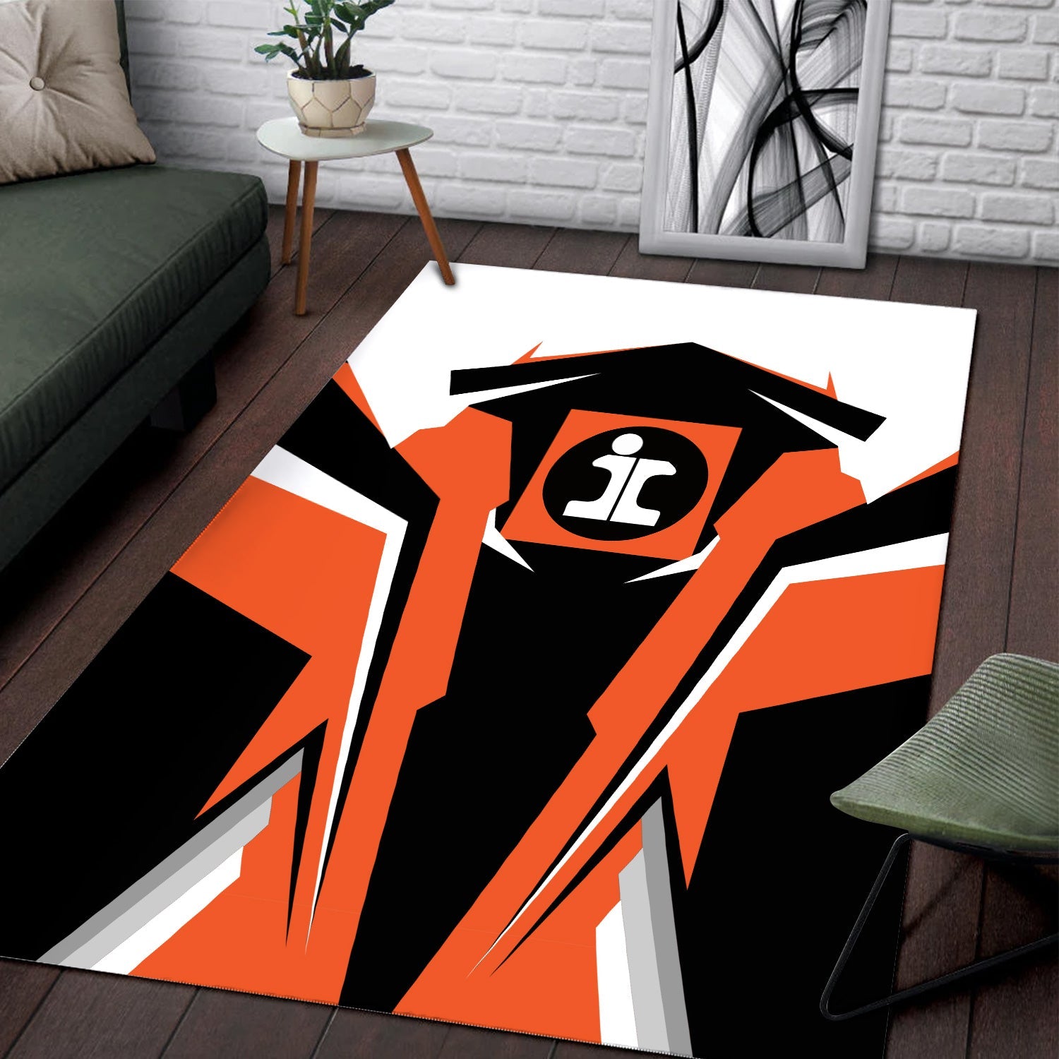 Railspirit Personalized Illinois Central Railroad Area Rug Strong Line Style  Train Area Rug Gift Idea For Train Lover