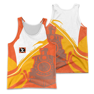 Railspirit Personalized Illinois Central Railroad Men Tank Top Flame-Inspired Style Shirt Gift Idea For Train Lovers