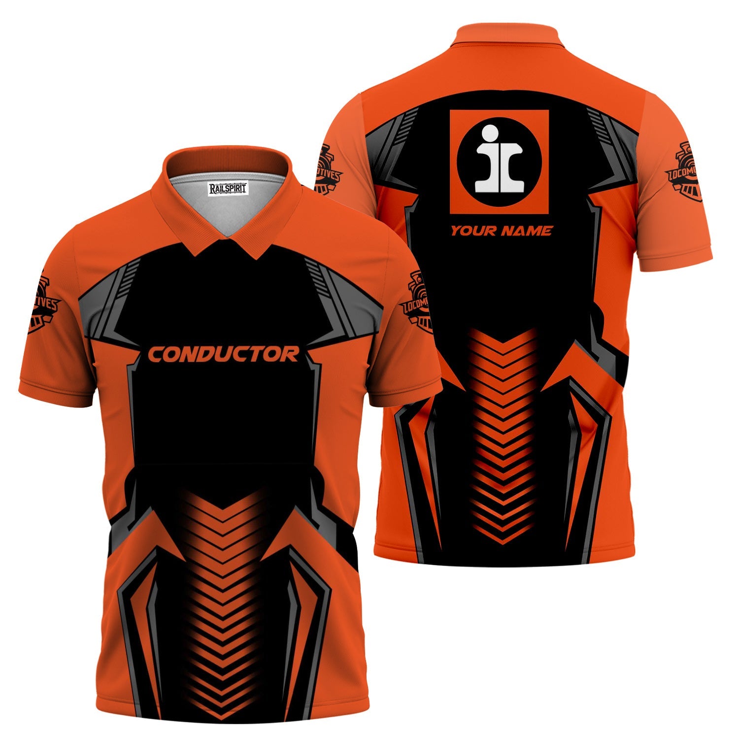 Railspirit Personalized Illinois Central Railroad Polo Shirt Standout Style with Custom Position Train Shirt