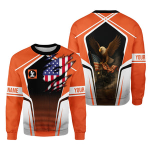 Railspirit Personalized Illinois Central Railroad Sweatshirt American Eagle Vintage Train Shirt