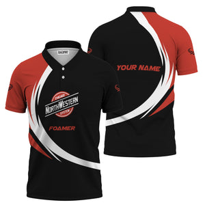 Railspirit Personalized Chicago and North Western Railway Polo Shirt Unique Graphic Style Shirt For Train Enthusiasts