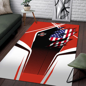 Railspirit Personalized Chicago and North Western Railway Area Rug American Eagle Vintage Train Rug