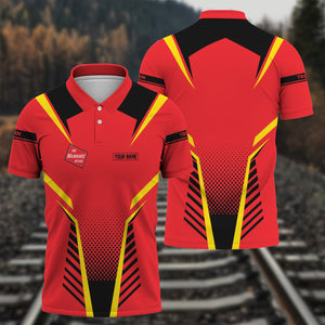 Railspirit Personalized Chicago, Milwaukee, St. Paul and Pacific Railroad Polo Shirt Unisex Milwaukee Road Train Shirt All Over Print