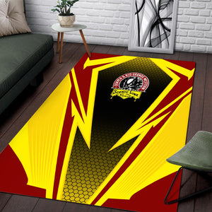 Railspirit Denver and Rio Grande Western Railroad Area Rug Lightning Graphic Style Rug Gift Idea For Train Lover