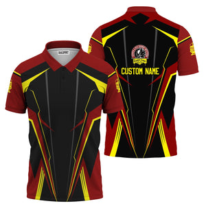 Railspirit Personalized Denver and Rio Grande Western Railroad Polo Shirt Lightning-Edge Design Train Shirt For Railroad Lovers